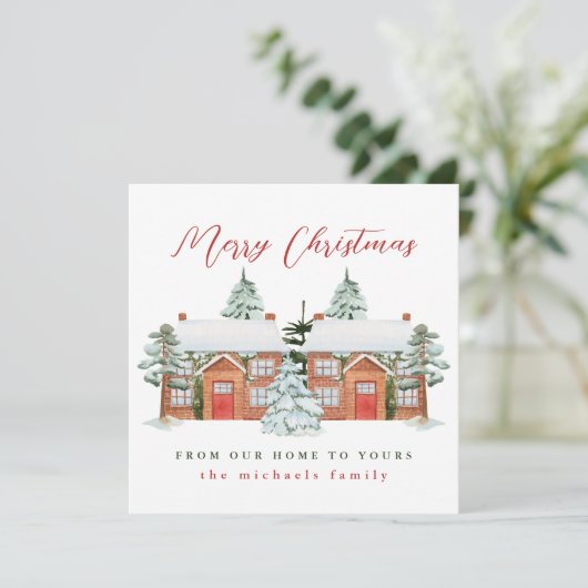 私たちの家からあなたの写真へのメリークリスマス カード (スタンド正面)