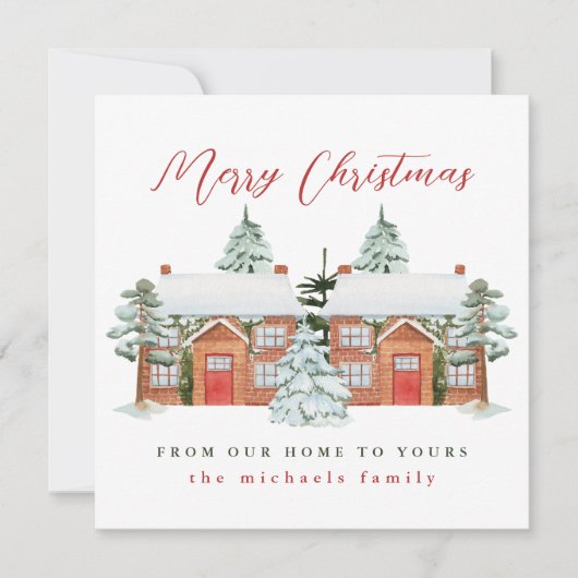 私たちの家からあなたの写真へのメリークリスマス カード (正面)