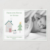 私たちの家からあなたの写真クリスマス シーズンカード (正面)