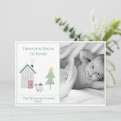 私たちの家からあなたの写真クリスマス シーズンカード (スタンド正面)