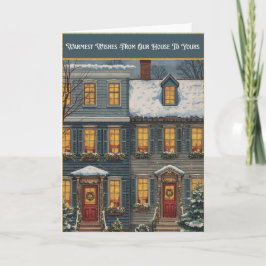 私たちの家からあなたの家へ 折りたたみ ホリデー カード