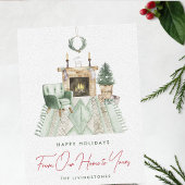 私たちの家からあなたの家までの居心地の良いクリスマス シーズンカード