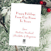 私たちの家からあなたの家族の写真Red & White シーズンカード