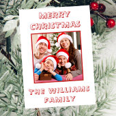 私たちの家からあなたの家族の写真Red & White シーズンカード