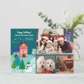 私たちの家からあなたの3写真のホリデーカードに シーズンカード (スタンド正面)