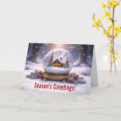 私たちの家からあなたへクリスマスのご挨拶 カード (黄色い花)