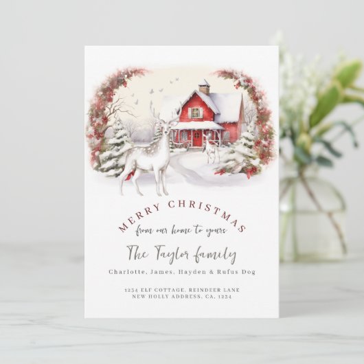 私たちの家からクリスマスホリデーカード シーズンカード (スタンド正面)