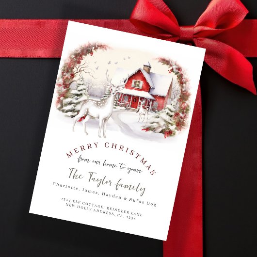 私たちの家からクリスマスホリデーカード シーズンカード