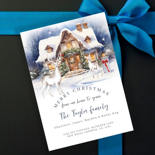 私たちの家からクリスマスホリデーカード シーズンカード
