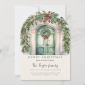 私たちの家からクリスマスホリデーカード 招待状 (正面)