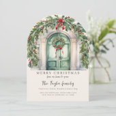 私たちの家からクリスマスホリデーカード 招待状 (スタンド正面)