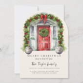 私たちの家からクリスマスホリデーカード 招待状 (正面)