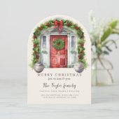 私たちの家からクリスマスホリデーカード 招待状 (スタンド正面)