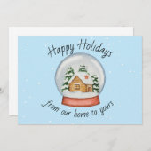 私たちの家からスノーグローブクリスマスカードへ (正面/裏面)