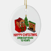 私たちの家から貴方の家まで幸せなクリスマス セラミックオーナメント (右)