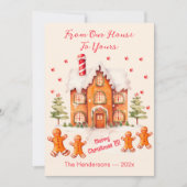私たちの家のクリスマスカードからジンジャーブレッド シーズンカード (正面)