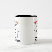 私たちの家のマグカップへようこそ ツートーンマグカップ (中央)