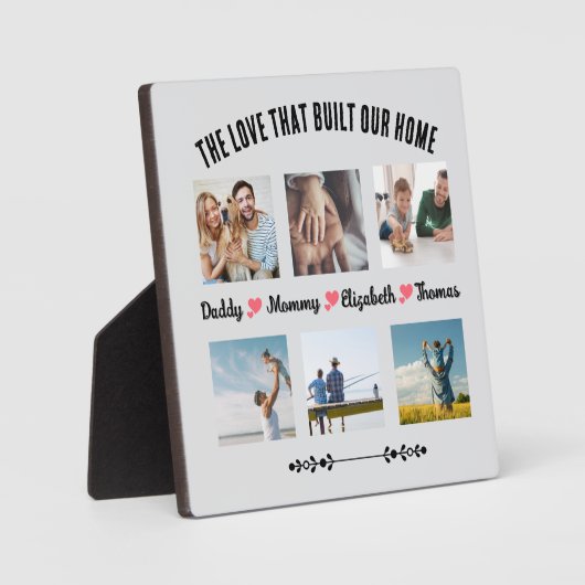 私たちの家の写真のプラークを構築カスタムした愛 フォトプラーク (正面)