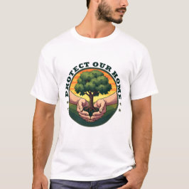 私たちの家を守ろう、自然保護デザイン Tシャツ