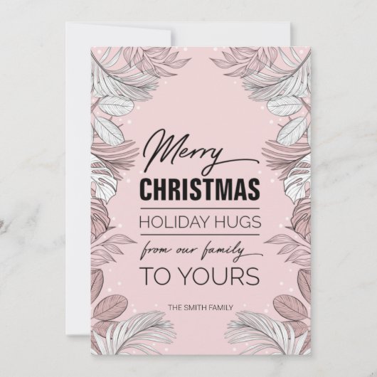 私たちの家族からのメリークリスマス シーズンカード (正面)