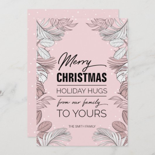 私たちの家族からのメリークリスマス シーズンカード (正面/裏面)