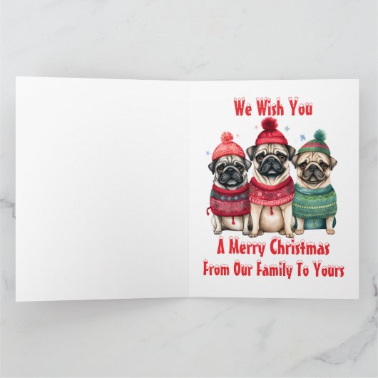 私たちの家族からプグマスを祝って カード (内部)