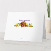 私たちの家族から、あなたたち、感謝祭 カード (裏面)