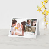 私たちの家族があなたのものへ4写真クリスマス カード (黄色い花)