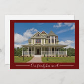 私たちの家族が移動カスタムした家の写真Red移動 案内状 (正面/裏面)