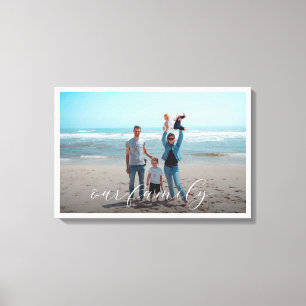 私たちの家族のカスタム写真 キャンバスプリント