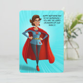 私たちの家族のスーパーママ |母の日のカード カード (スタンド正面)