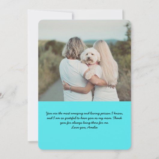 私たちの家族のスーパーママ |母の日のカード カード (裏面)