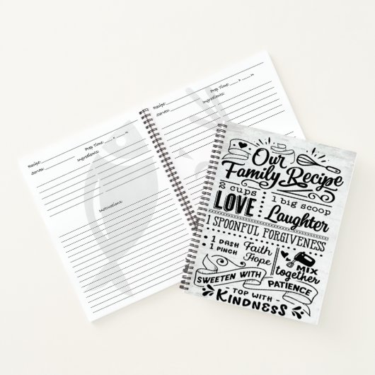 私たちの家族のレシピ ノートブック (内部)