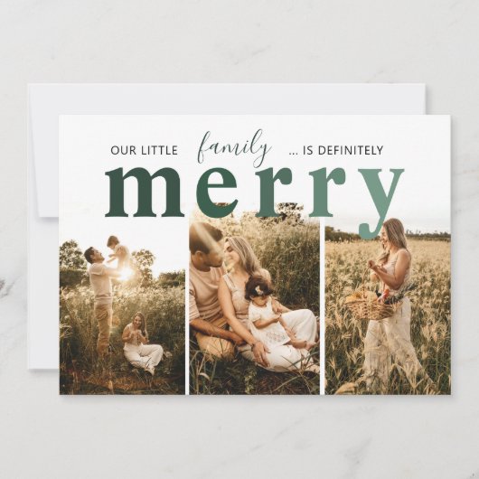 私たちの家族の楽しいホリデーカード シーズンカード (正面)