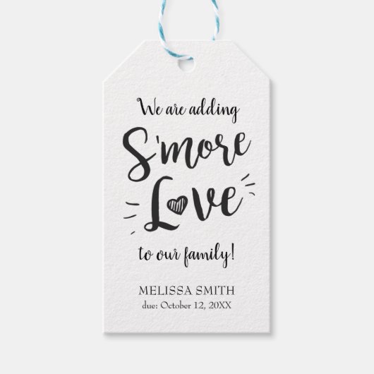 私たちの家族の母親に対する愛を増やすシンプル ギフトタグ (正面)