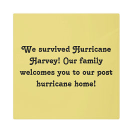 私たちの家族はあなたを歓迎する – ハリケーンハービー メタルプリント