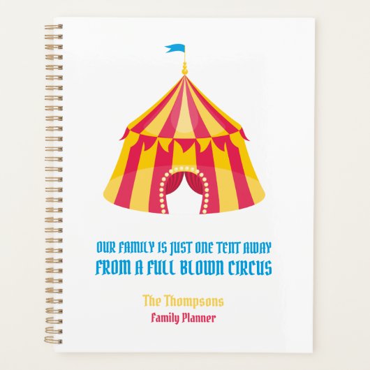 私たちの家族はテントの遠くにプランナーだおもしろい プランナー手帳 (正面)