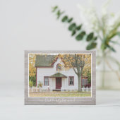 私たちの家族はハウスカスタムのフォトウッドを移フェイク動した ポストカード (スタンド正面)