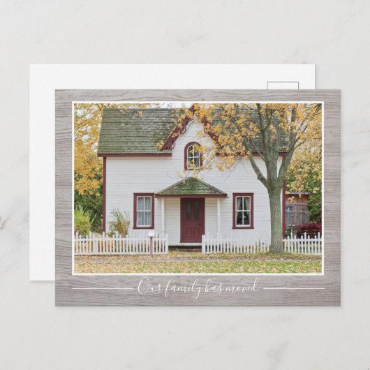 私たちの家族はハウスカスタムのフォトウッドを移フェイク動した ポストカード (正面/裏面)