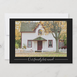 私たちの家族はハウスカスタムの写真ブラックを移動した 案内状