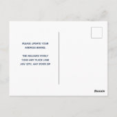 私たちの家族は移カスタム動したPhoto Navy Blue ポストカード (裏面)