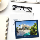 私たちの家族は移カスタム動したPhoto Navy Blue ポストカード