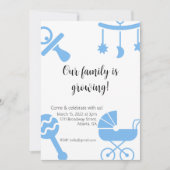 私たちの家族は赤ちゃんシャワーを育てている 招待状 (正面)