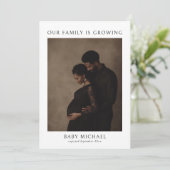 私たちの家族は2つモダンの写真の妊娠を成長している 案内状 (スタンド正面)