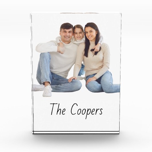 私たちの家族ギフトアイディア誕生日クリスマス フォトブロック (正面)