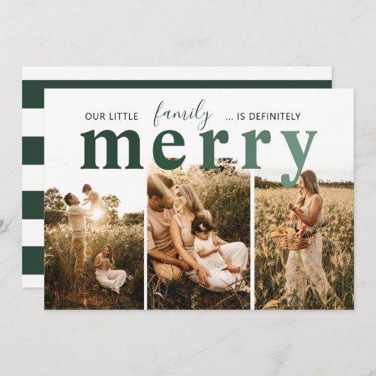 私たちの家族メリーホリデーカード シーズンカード (正面/裏面)