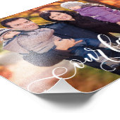 私たちの家族モダン書道オーバーレイ家族の写真 フォトプリント            (角)