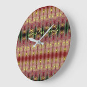 私たちの家族賛美の文字で花の時計 ラージ壁時計 (傾斜)