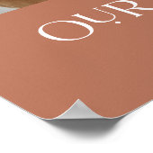 私たちの家族 |テラコッタモダン文字と写真 ポスター (角)