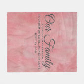 私たちの家族 フリースブランケット (正面(横))